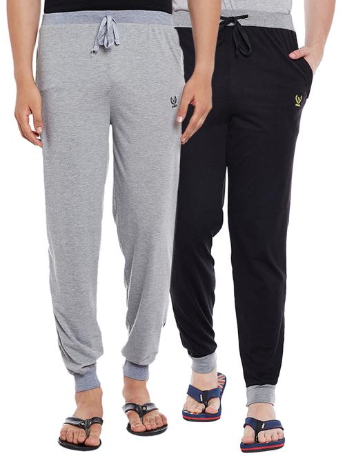 multi colored cotton  full length track pant - 15231924 - Very Small Image - 1