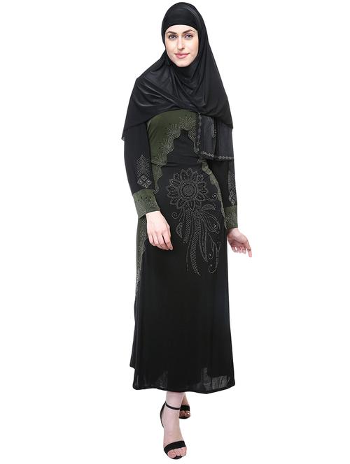 black viscose aline cloaks & abaya - 15232993 - Very Small Image - 1
