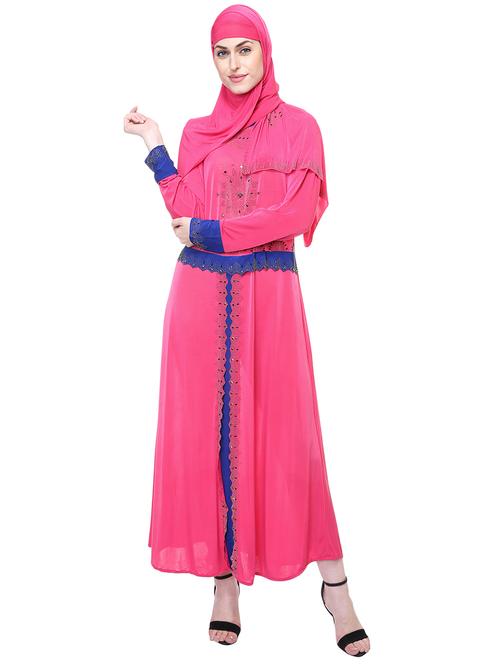 pink viscose aline cloaks & abaya - 15232995 - Very Small Image - 1