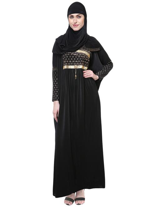 black viscose aline cloaks & abaya - 15232998 - Very Small Image - 1