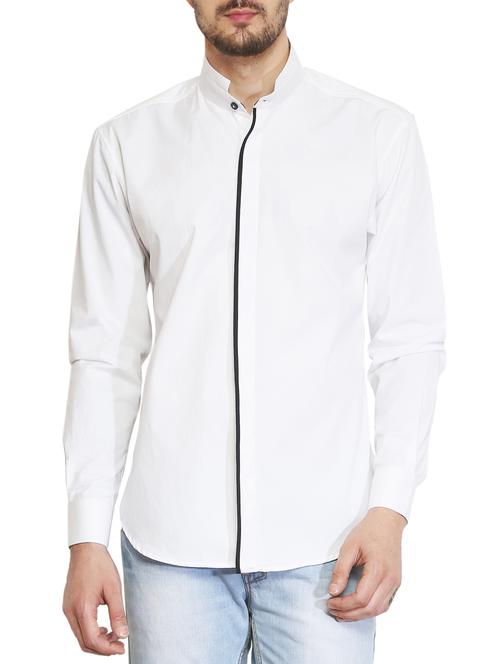 white cotton casual shirt - 15235293 - Very Small Image - 1