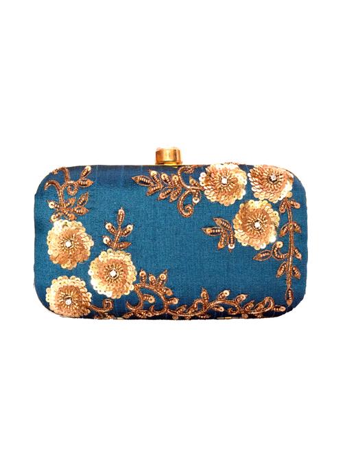 blue polyester box clutch - 15236751 - Very Small Image - 1