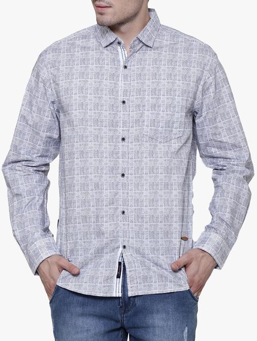 grey cotton casual shirt - 15238924 - Very Small Image - 1