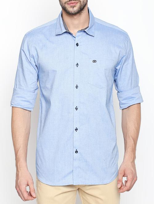 blue cotton casual shirt - 15239552 - Very Small Image - 1
