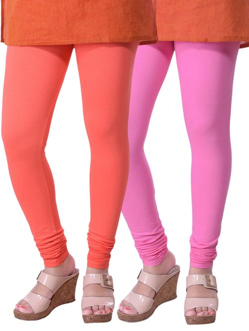 set of 2 multicolored cotton legging - 15240759 - Very Small Image - 1