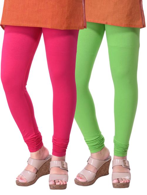 set of 2 multicolored cotton legging - 15240773 - Very Small Image - 1