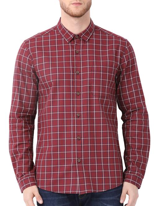 red cotton casual shirt - 15240944 - Very Small Image - 1