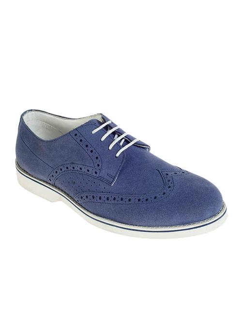 navy Suede lace up sneaker - 15241974 - Very Small Image - 1