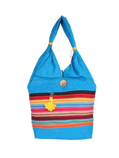 blue cotton hobo handbag - 15243284 - Very Small Image - 1