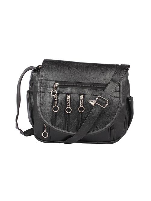 black solid regular sling bag - 15243364 - Very Small Image - 1