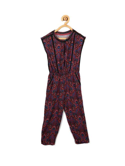 red cotton blend  jump suit - 15243957 - Very Small Image - 1