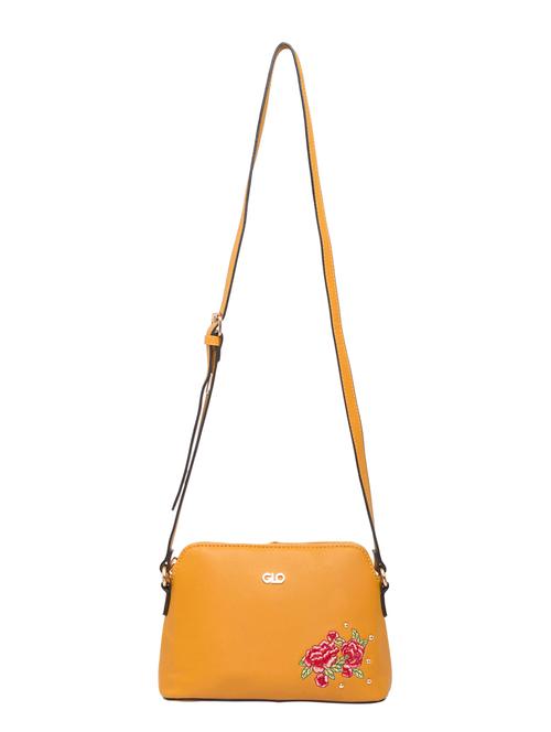 yellow leatherette (pu) sling bag - 15245732 - Very Small Image - 1