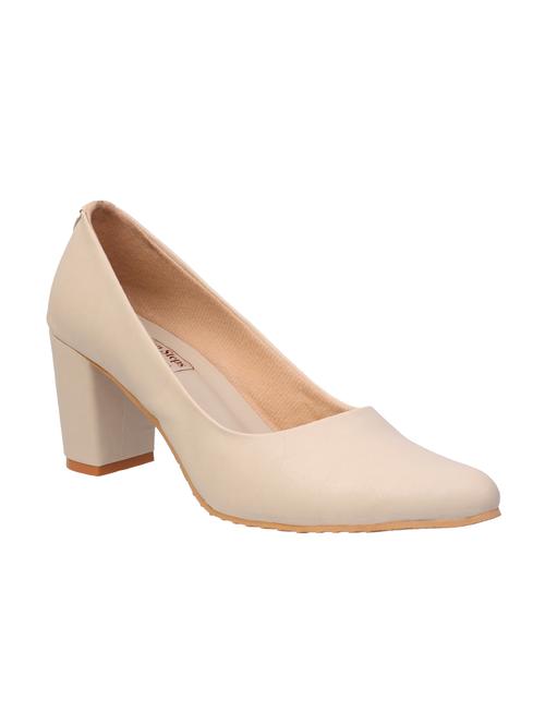 beige faux leather slip on pumps - 15249489 - Very Small Image - 1