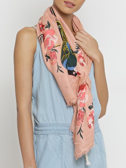 pink rayon scarf - 15250236 - Very Small Image - 1