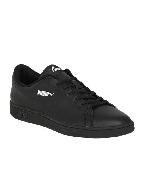 black leatherette lace up sneaker - 15250681 - Very Small Image - 1