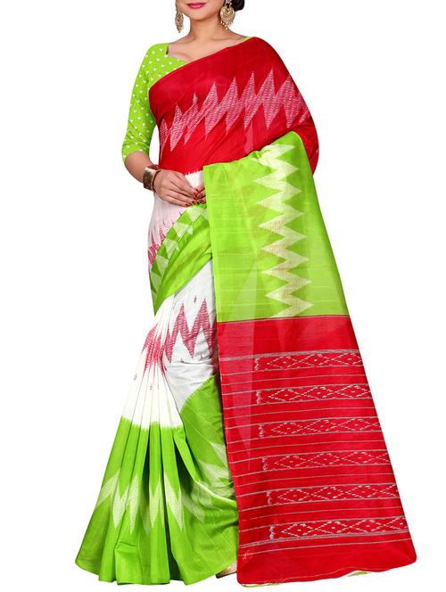 red silk bhagalpuri saree with blouse - 15255868 - Very Small Image - 1