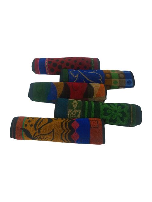 terry weave 100% cotton quick dry hand towel - set of 5 - 12 x 20 inch - multicolour - 15257845 - Very Small Image - 1