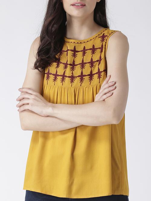 women's peplum round neck top - 15260025 - Very Small Image - 1