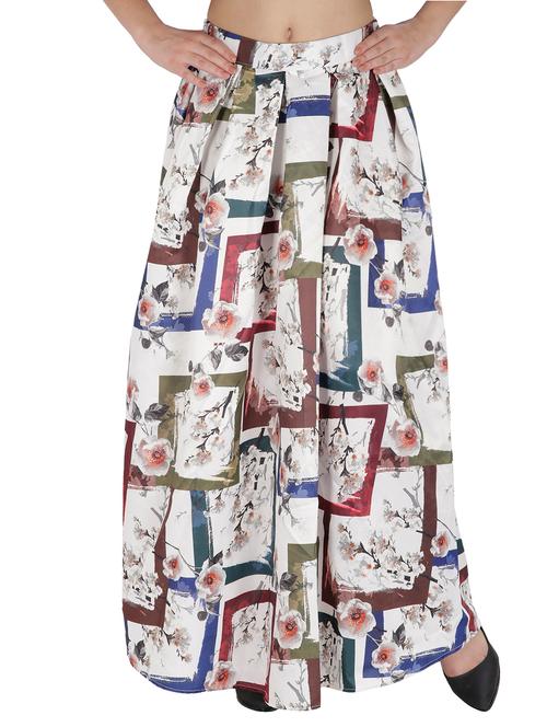 white cotton flared skirt - 15260162 - Very Small Image - 1