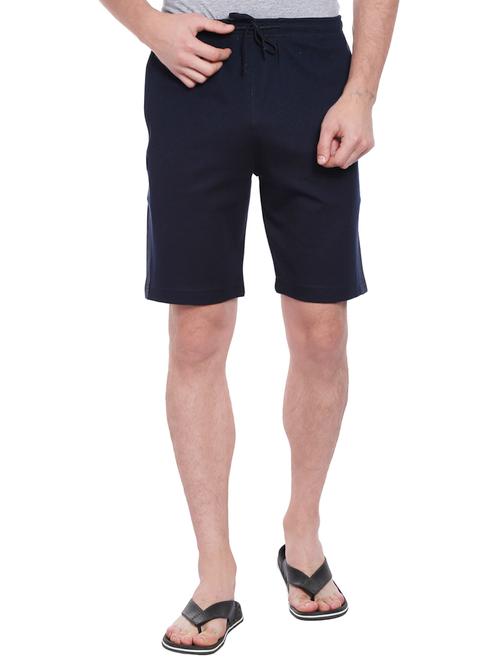 navy blue cotton shorts - 15262203 - Very Small Image - 1