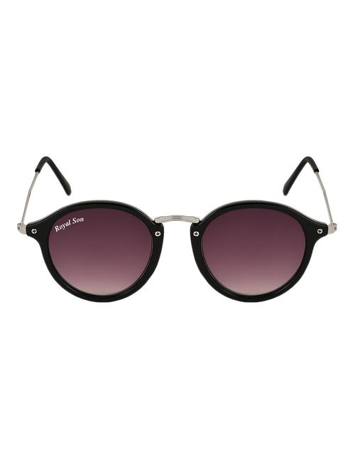 royal son uv protected round sunglasses for women (rs0015rd|47|black lens) - 15265219 - Very Small Image - 1