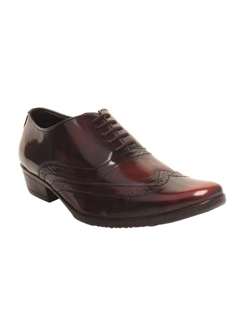 maroon patent leather lace-up brouge - 15266102 - Very Small Image - 1