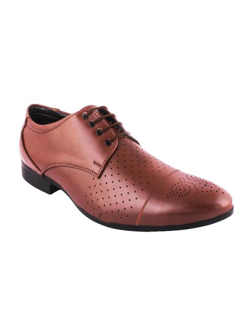 brown leatherette lace-up derby - 15266285 - Very Small Image - 1
