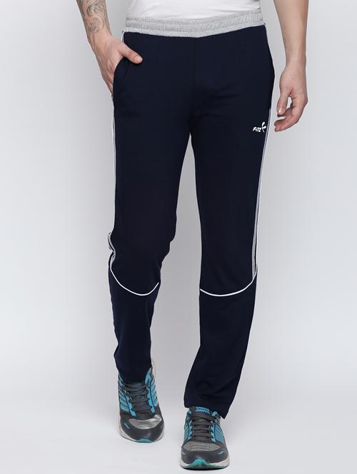 navy blue cotton full length track pant - 15266809 - Very Small Image - 1