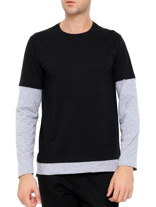 black cotton t-shirt - 15266907 - Very Small Image - 1