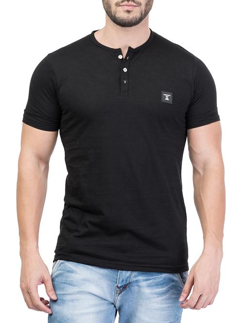 black cotton blend t-shirt - 15268556 - Very Small Image - 1