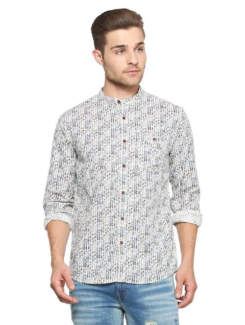 White Cotton Casual Shirt - 15269018 - Very Small Image - 1