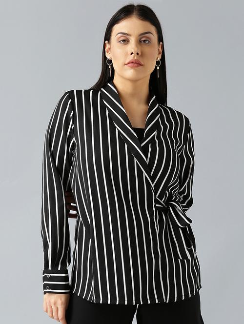 wrap striped plus top - 15270196 - Very Small Image - 1