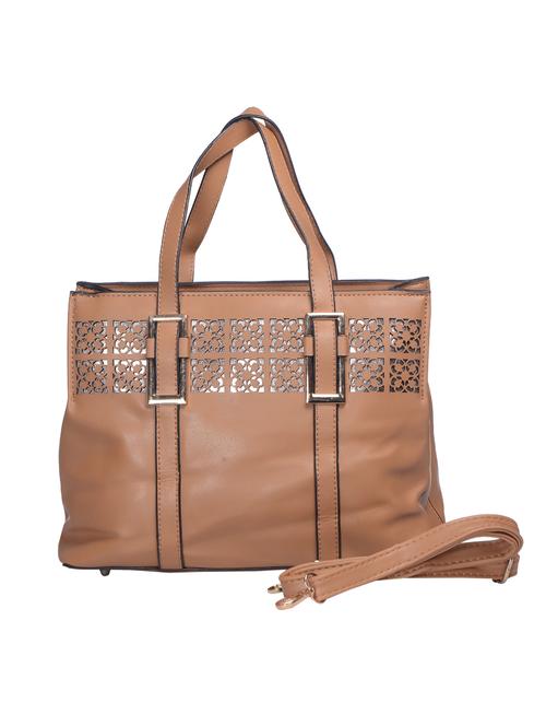 brown leatherette (pu) handbag - 15273342 - Very Small Image - 1