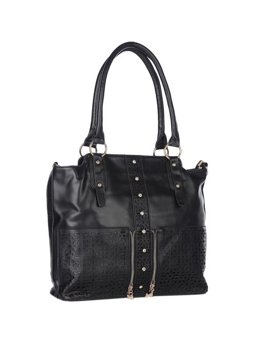 black leatherette (pu) handbag - 15273346 - Very Small Image - 1