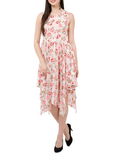 women's fit & flare floral dress - 15273735 - Very Small Image - 1