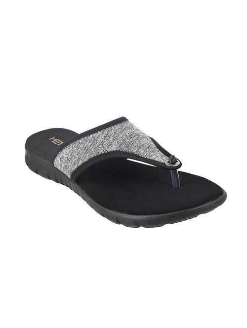 black faux leather flip flops - 15276683 - Very Small Image - 1