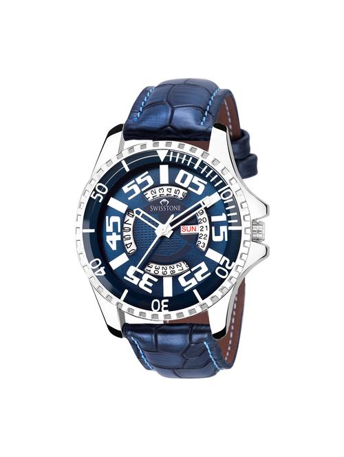 swisstone g220-blue day date display watch for men - 15277838 - Very Small Image - 1