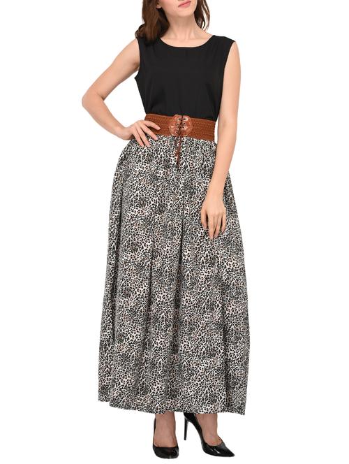 printed a-line maxi dress - 15277926 - Very Small Image - 1