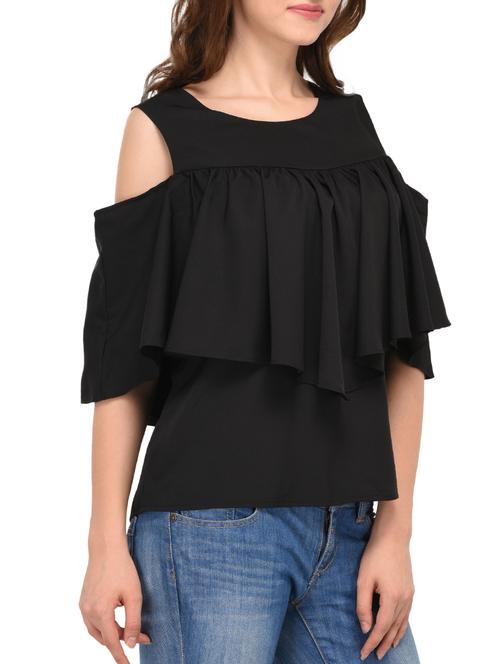 women's straight round neck top - 15277941 - Very Small Image - 1