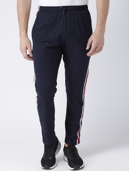 navy blue cotton  full length track pant - 15278593 - Very Small Image - 1
