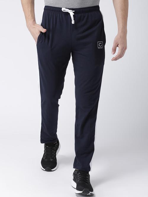 blue cotton full length track pant - 15278595 - Very Small Image - 1