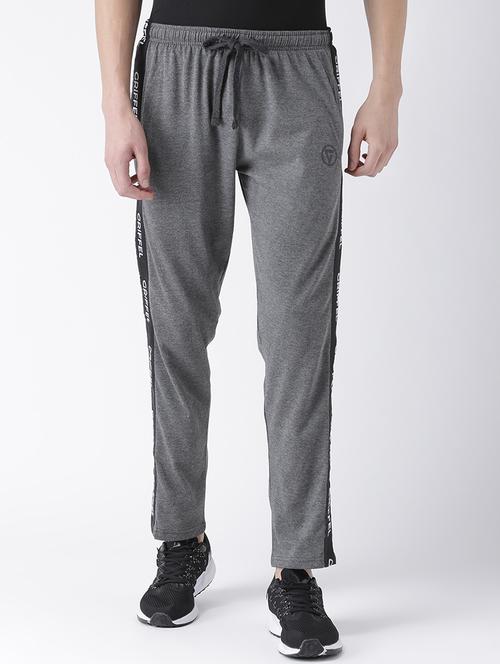 grey cotton full length track pant - 15278599 - Very Small Image - 1