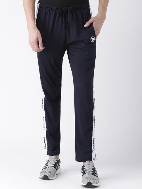 blue cotton full length track pant - 15278603 - Very Small Image - 1