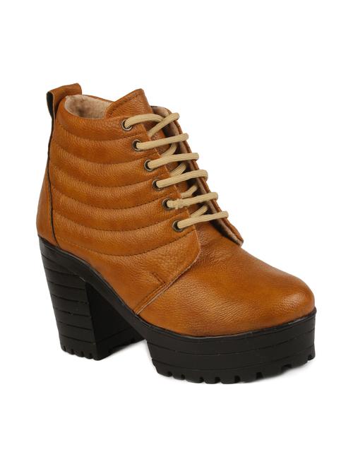 tan pu ankle  boots - 15279775 - Very Small Image - 1