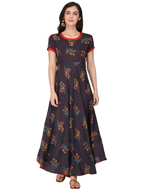 flared floral kurta - 15279966 - Very Small Image - 1