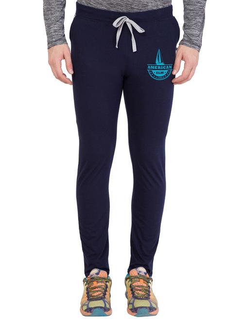 navy blue cotton  full length track pant - 15280239 - Very Small Image - 1