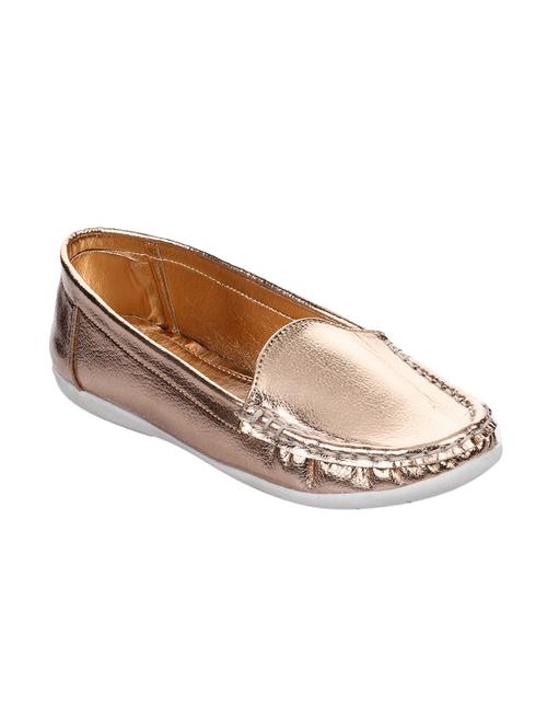 pink faux leather slip on loafers - 15280422 - Very Small Image - 1