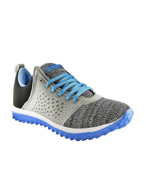 grey synthetic & mesh laceup sports shoes - 15281325 - Very Small Image - 1