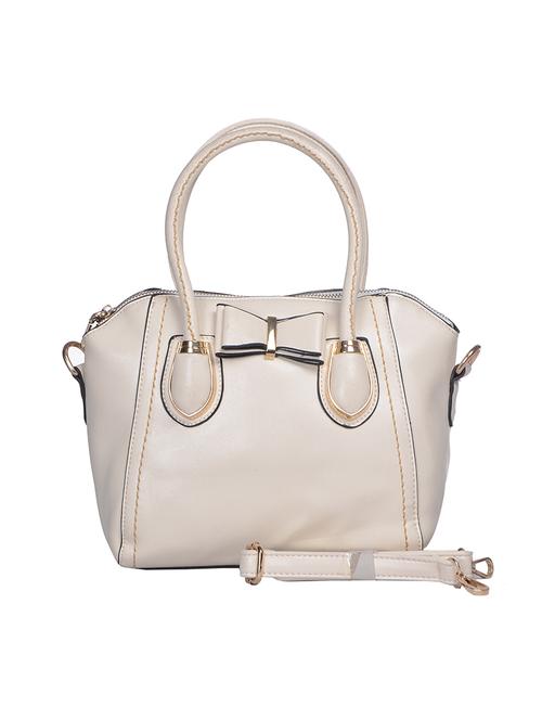 cream leatherette (pu) handbag - 15281639 - Very Small Image - 1