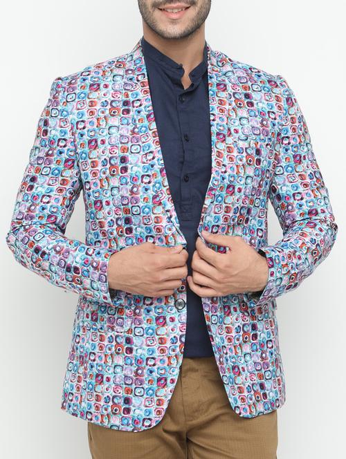 multi colored cotton casual blazer - 15282048 - Very Small Image - 1